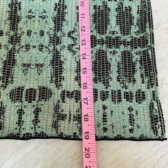 BCBGMAXAZRIA KELLY GREEN SCARLET INK-BLOCK SKIRT size M NWOT - Picture 8 of 9